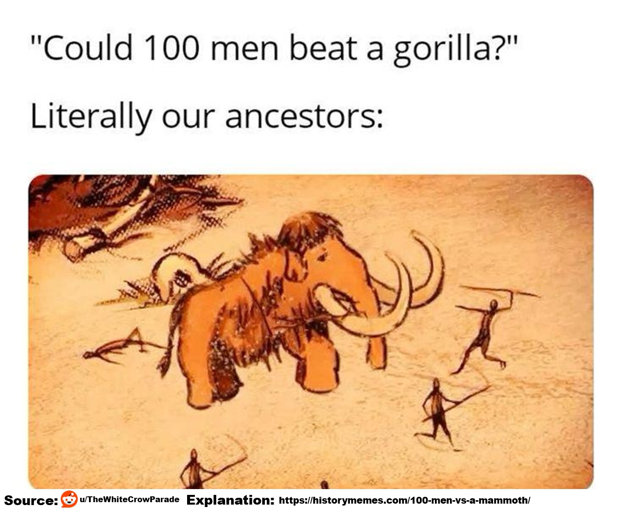100 Men vs a Mammoth