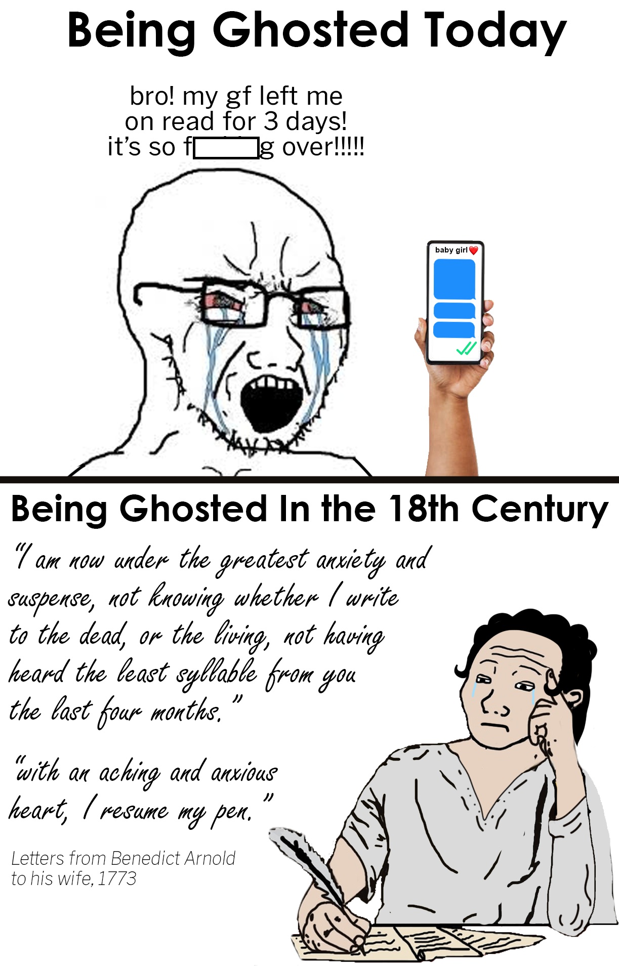 Being Ghosted Today vs Being Ghosted 250 Years Ago