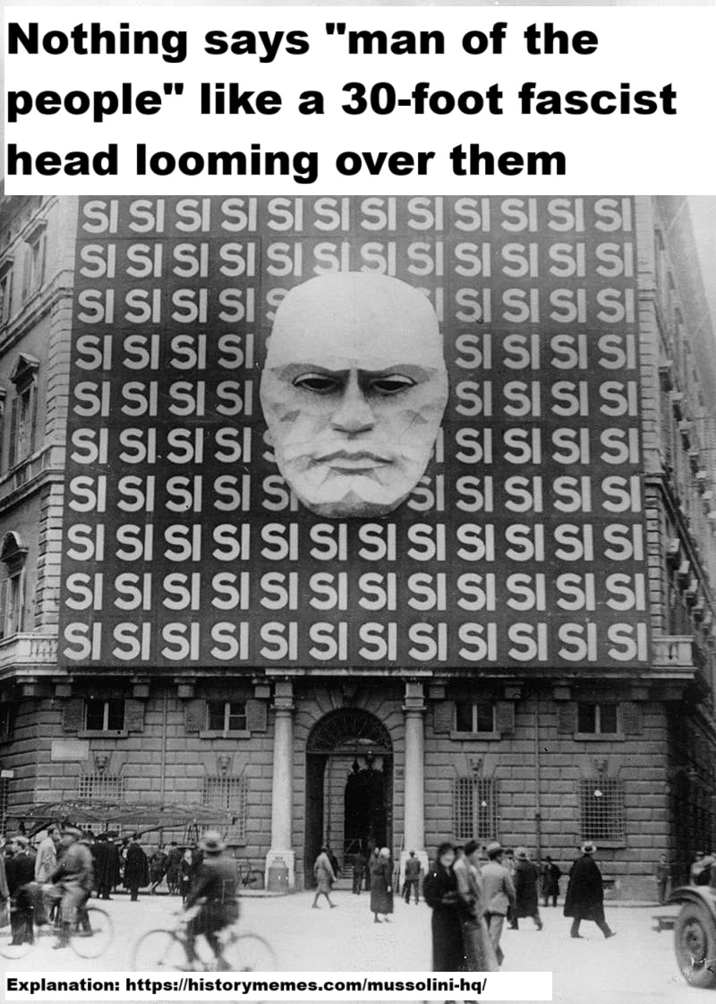 Mussolini's Italian Fascist Party Headquarters In 1934