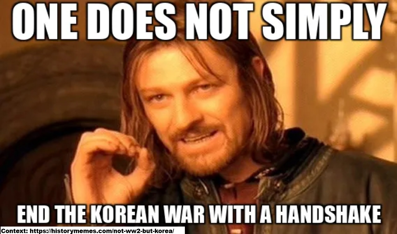 One can't end the Korea war