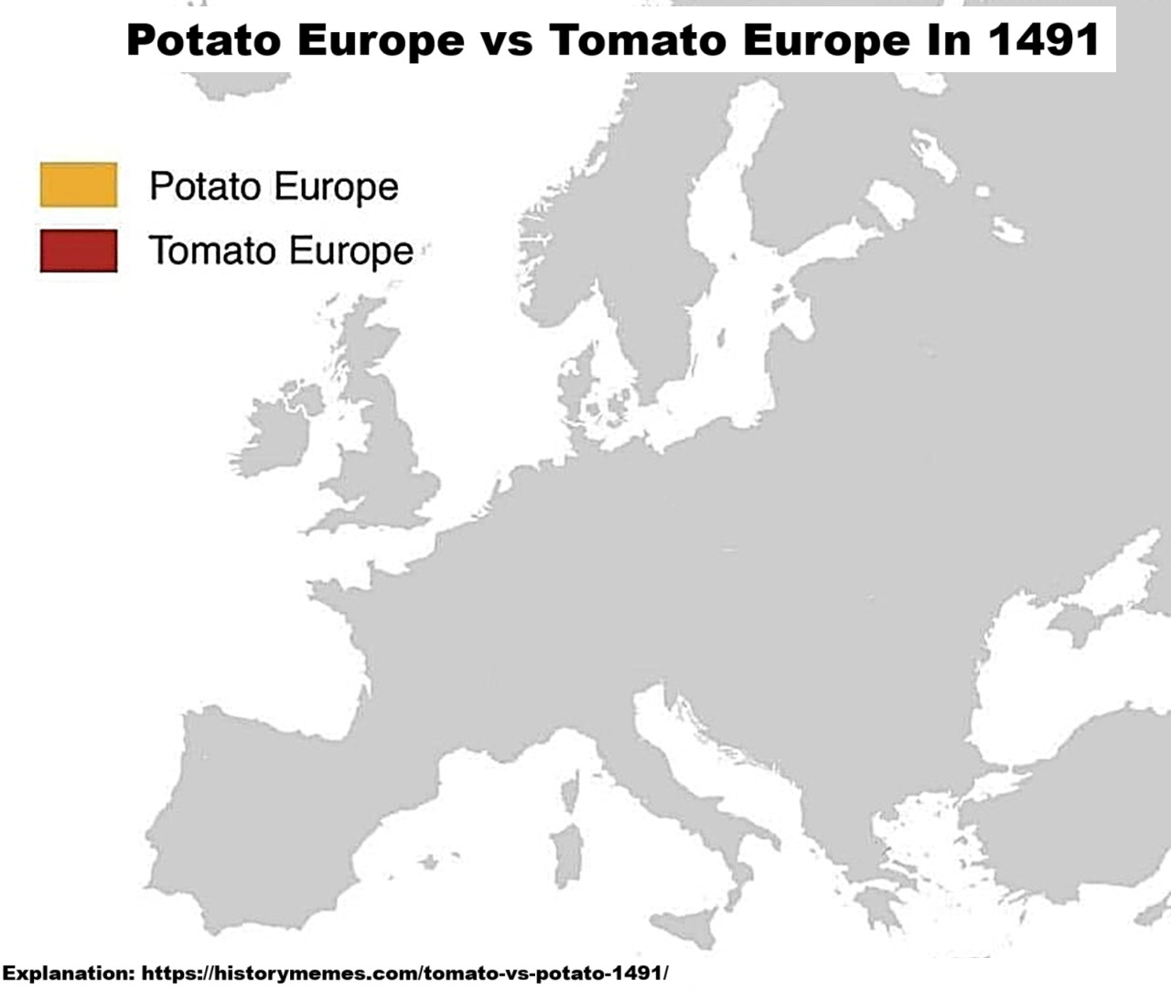 Tomato Europe vs Potato Europe In 1491 
