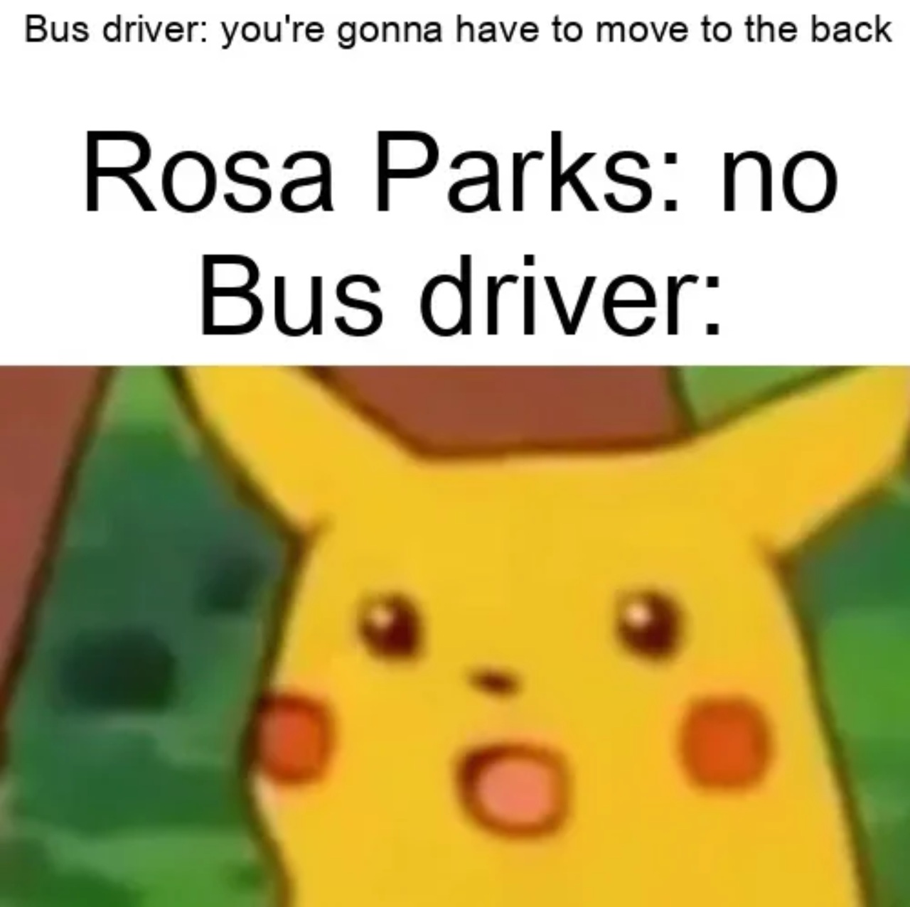 Shocked Bus Driver at Rosa Parks